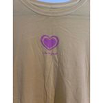 Life is Good  Yellow Long Sleeve Tee with Pink Heart Logo – Size Small Photo 1