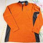 Columbia  Quarter Zip Fleece Pullover Jacket Women's Small‎ Orange Gray Photo 0