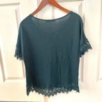 Chloe K  green lace short  sleeved top Photo 3