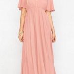 Show Me Your Mumu Emily Empire Maxi Dress in Rustic Mauve Crisp S NWT Photo 0