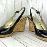 Franco Sarto patent leather wedge heel sandals - size 8.5 Photo 0