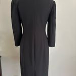 Ann Taylor  Professional Formal Wear Sheath Dress 3/4 Sleeve Black Sz 0 Photo 3