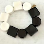 Kate Spade Saturday black and white chunky beaded stretchy bracelet Photo 0