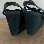 NY&C Black Wedges Wedge Sandals Size 7 Photo 3