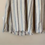 REWASH  | Tan Striped Paper Bag Cropped Pants Sz L Photo 3