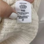 Theory  Cream Friselle Plumose Cable Knit Sweater Small Medium Neck Wool Stretch Photo 5