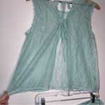 Victoria's Secret Vintage  Aqua Lace Mesh Panty Set Open Back Photo 9