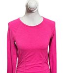 Athleta Fastest Track Long Sleeve Top Heather Pink Stretchy Sweat Women Size XS Photo 1