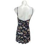 Reformation Yasmin Black Brasilia Graphic Sleeveless Cami Tank Mini Slip Dress 4 Photo 1