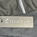 Tempt Me Swimsuit One Piece Womens Small Black White Halter Tie V Neck Ruched Photo 2