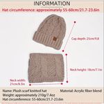 Cozy Winter 2pc Black Beanie Hat + Cable Knit Neck Warmer Skiing Hiking Camping Photo 2