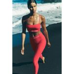 Alo Yoga Alosoft High-Waist 7/8 Relay Legging Candy Red/White L Photo 9