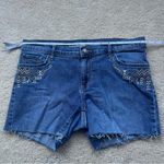 Eddie Bauer ✨ Boyfriend Blue Jean Shorts w/ Embroidered Pockets - 10 - EUC Photo 11