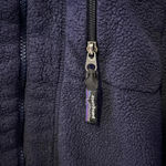 Patagonia VTG Synchilla Fleece Jacket Men's Small Navy Blue Made in USA Vintage Photo 2