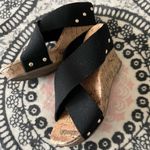 a.n.a Black Wedge Sandals Platforms Cork Womens 8.5 Photo 5