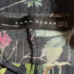 ZARA  Women Top S Navy Floral Popover Whimsigoth Cottagecore Gardencore Travel‎ Photo 1