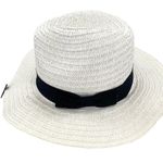 White Paper Straw Panama Fedora Sun Hat White Photo 4