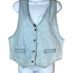‎Vintage Essentials Sport Vest Size Medium Blue Photo 0