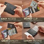  Mens Slim Wallet with Money Clip AUSTIN RFID Blocking Bifold Credit Card Holder for Men with Gift Box Photo 1