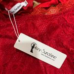 Glory Sunshine Red Lace Dress Size M Photo 4