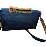 Khaadi Pakistani traditional embroidered Jean bag with fringes Pink Photo 1