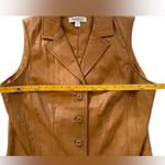 Coldwater Creek  Chestnut Brown Leather Vest Size Large Photo 7