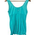 Lululemon Womens 8 Sunrise Tank Top Activewear Teal Turquoise Pleated Photo 0