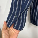 Treasure & Bond Treasure Bond Navy Blue Striped Linen‎ Blend Blazer Jacket Business Casual M Photo 11