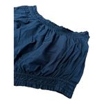 Free People  sexy one sleeve crop top off shoulder top navy size small Photo 4