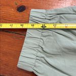 Halara  Womens Jogger Pants Mid Rise Pleated Pockets Cotton Twill Green Medium Photo 4