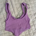 ZARA  Purple Ribbed Tank Top Photo 1