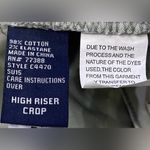 Madewell High Riser Crop 10” Women’s Size 26 Sage Green Cotton Blend Denim Jeans Photo 7