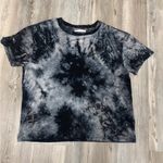 Bailey blue  Black and Gray Tie-Dye Short Sleeve Tee Photo 0