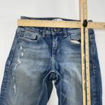 ZARA Jeans Womens 2 Blue Distressed Raw Hem Skinny Mid Rise Vintage Wash Denim Photo 3