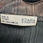 ZARA  Blue Bodysuit with Glossy Finish Photo 3