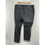 INC Womans  Black Jeans Boyfriend Regular Fit 18 W Flannel Cuff Photo 1