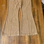 Aerie Corduroy Pants Large Tan Flair Leg Stretch casual Comfort Elastic waist Photo 1