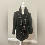 London Fog Heathered gray Pea Coat with scarf Photo 2