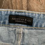 American Bazi  Cutoff Distressed Denim Mini Skirt Size Medium Photo 5