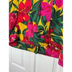 Tahari Linen Blend Tropical Floral Jacket Yellow Pink Green Button Front 1X Photo 4