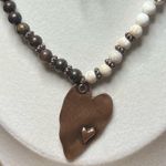 SET: Rustic Howlite/Bronzite Necklace 18” & Rustic Howlite Bracelet Photo 3