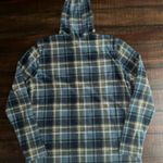 O'Neill Plaid Fleece Half-Zip Blue Green Hoodie M Photo 1