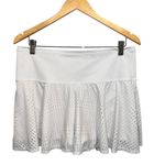 Athleta  White Perforated Mini Skirt Photo 1