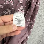 Lila Rose Lily Rose Mini Dress Womens Large Purple Floral Long Sleeve Dainty Boho Coquette Photo 8