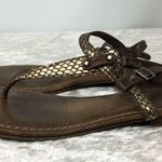 Frye Carson T-Strap Sandal Dark Brown Ladies 9M Photo 0