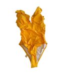Cupshe Ruffled Yellow One Piece Swimsuit with Lace-up Back - Summer Beach‎ Photo 2