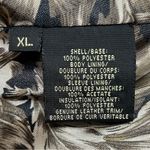 Dana Buchman Black Quilted Genuine Leather Trim Collar Zip Up Mid Length Coat XL Photo 9