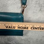 Eloquii  Crossbody Bag Teal Blue Green Snakeskin Embossed Foldover Purse Chic Photo 11