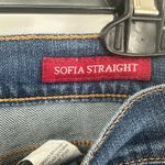 Lucky Brand  Size 4 Jeans Blue Dark Wash Sofia‎ Straight Leg Fitted Mid Rise Photo 4