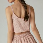 Lucky Brand Printed Tie Front Cami Matchback Large Eyelet Boho Floral Crop NWT Photo 2